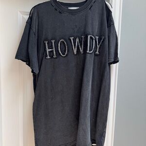 Black HOWDY Graphic Tee